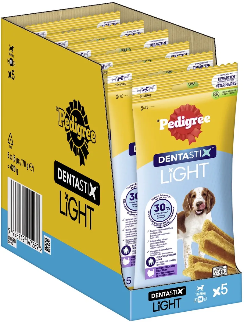 Hondensnack Dentastix Light Medium - 30 stuks - Voordeelverpakking de Pedigree – photo produit
