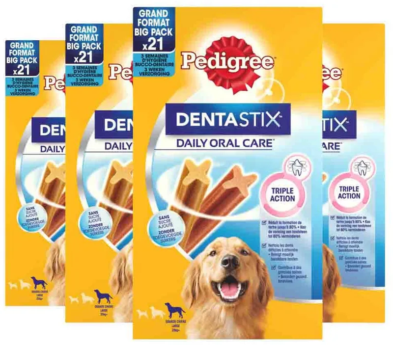 Hondensnack Multipack Dentastix - 4 x 21 stuks - Voordeelverpakking de Pedigree – photo produit
