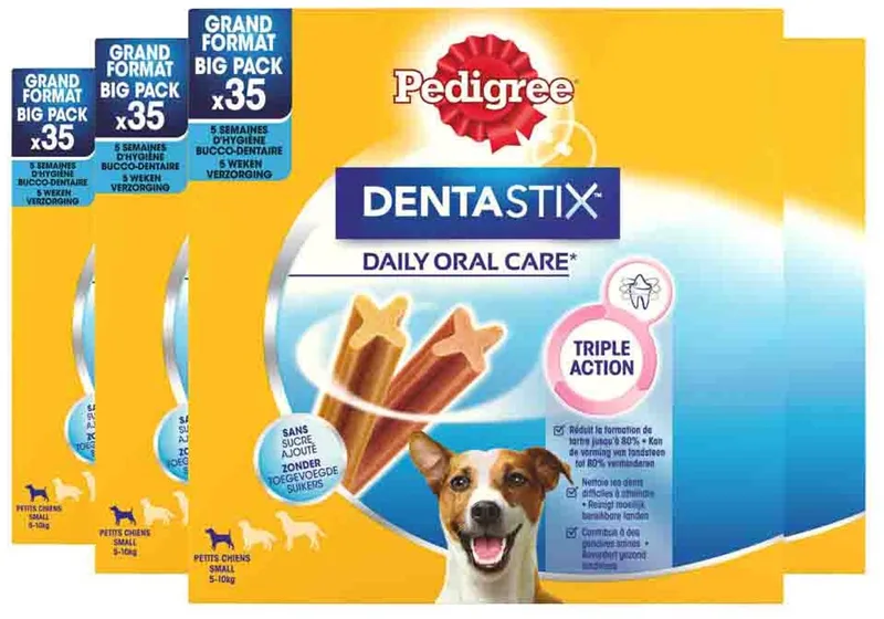 Hondensnack Multipack Dentastix Mini - 4 x 35 stuks - Voordeelverpakking by Pedigree – product photo