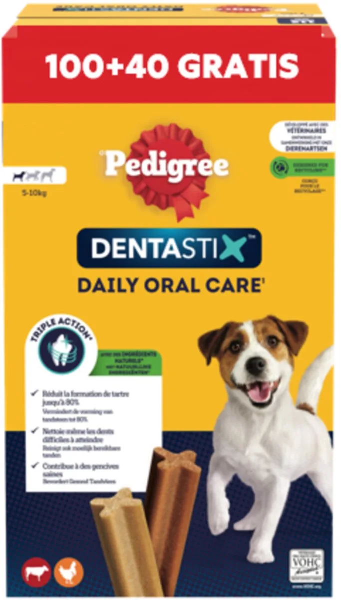 Hondensnack Multipack Dentastix S - 100 + 40 stuks fra Pedigree – produktbillede