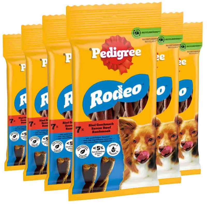 Hondensnack Rodeo Rund - 6 x 123 gr - Voordeelverpakking de Pedigree – photo produit