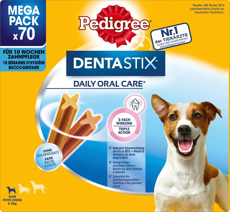 Hondensnack, tandverzorging DentaStix daily voor kleine honden, multipack (10 x 7 stuks), 1,1 kg de Pedigree – photo produit