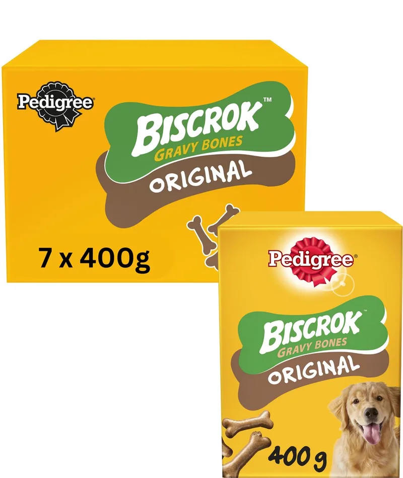 Hondensnacks - Biscrok Gravy Bones Koekjes - 7x400g de Pedigree – photo produit