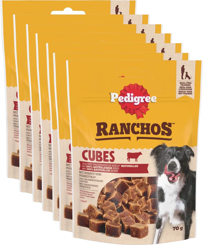 Hondensnacks - Ranchos Cubes - Rund - 7x70g by Pedigree – product photo