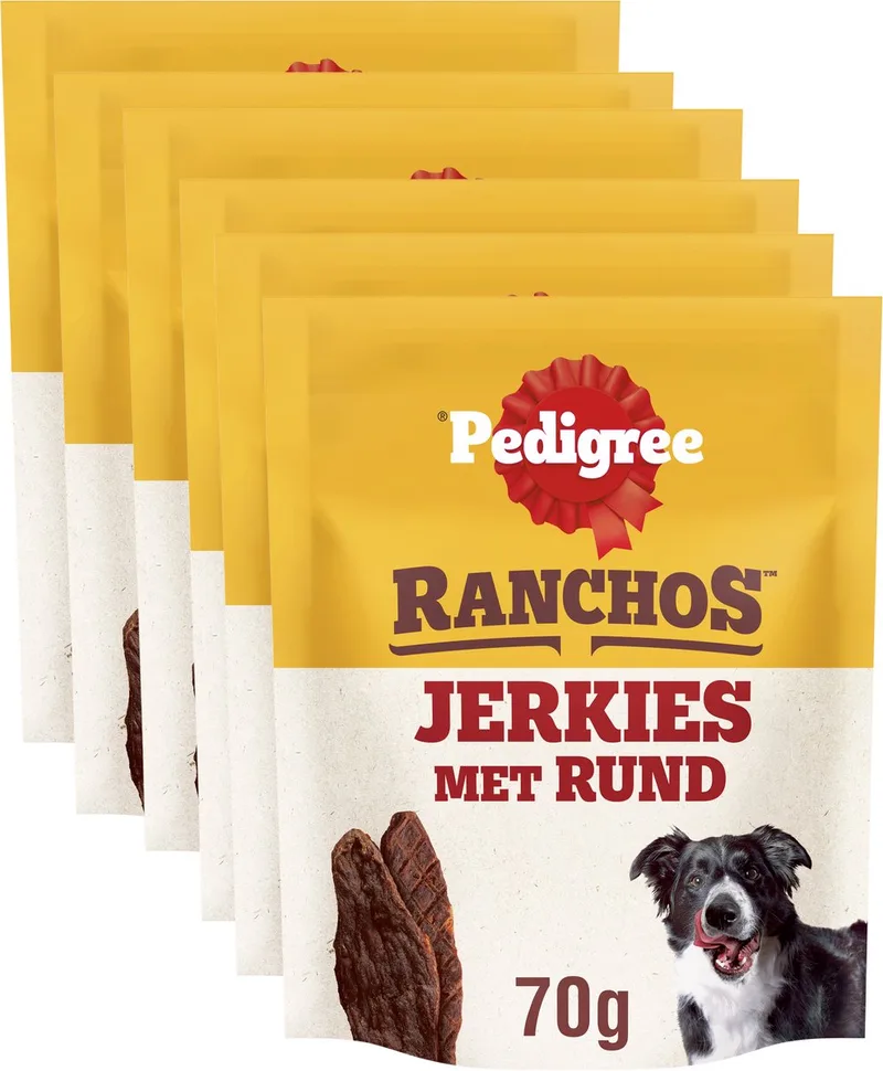 Hondensnacks - Ranchos Jerkies - Rund - 7x70g by Pedigree – product photo