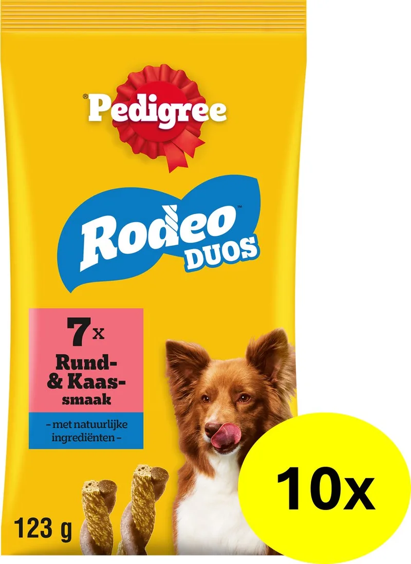 Hondensnacks - Rodeo Duo's - Rund & Kaas - 10x7 stuks by Pedigree – product photo