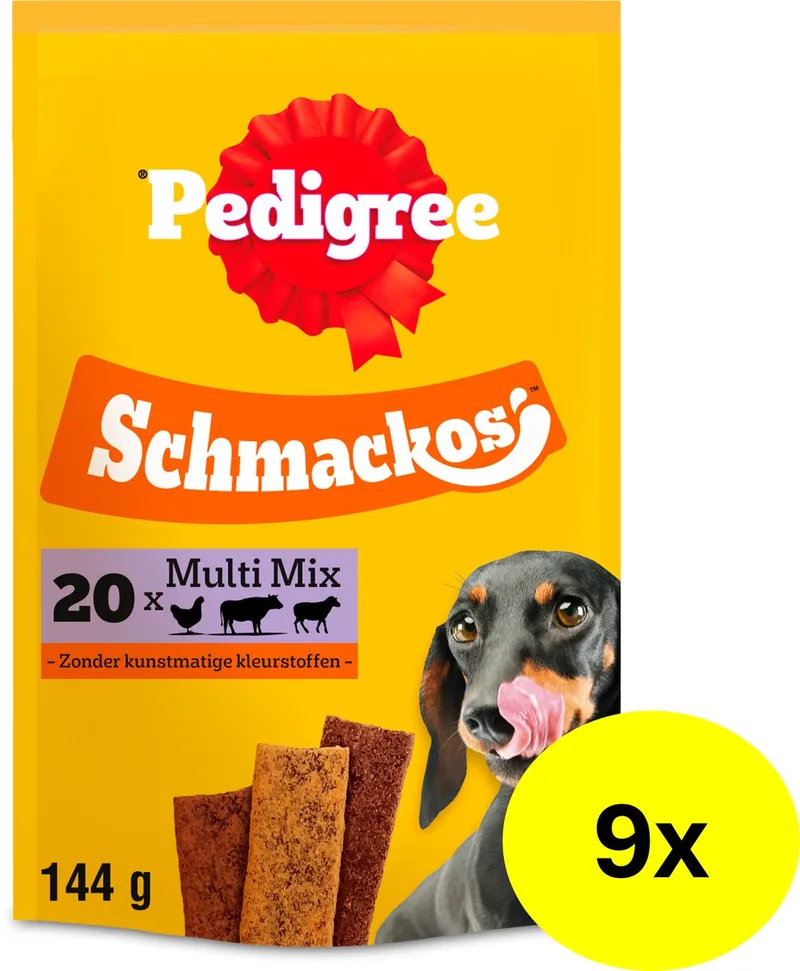 Hondensnacks - Schmackos Multimix - 9x20 stuks von Pedigree – Produktfoto