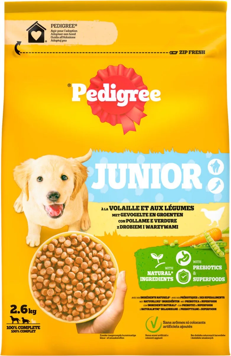 Hondenvoer Hondenbrokken Junior Kip - 3 x 2,6 kg - Voordeelverpakking by Pedigree – product photo