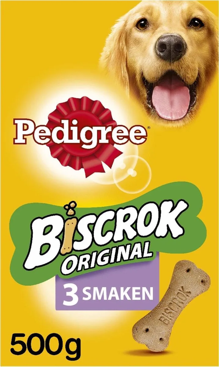 Biscrock Biscuits 3 Saveurs pour Chien 500 GR de Pedigree – photo produit