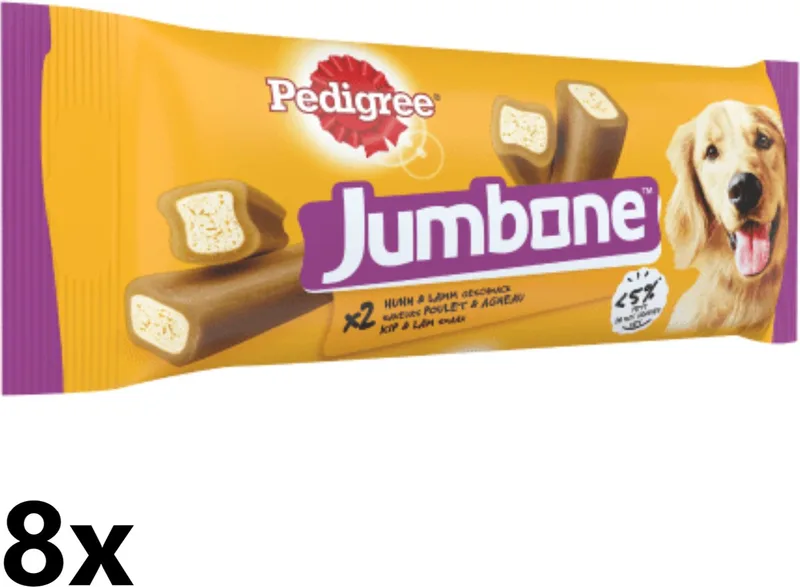 Jumbone - Medium Kip & Lam - 12x200g - Hondensnack by Pedigree – product photo