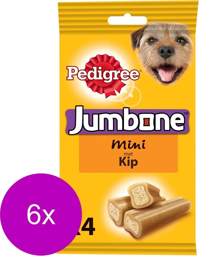 Jumbone Mini - Hondensnacks - 6 x Kip by Pedigree – product photo