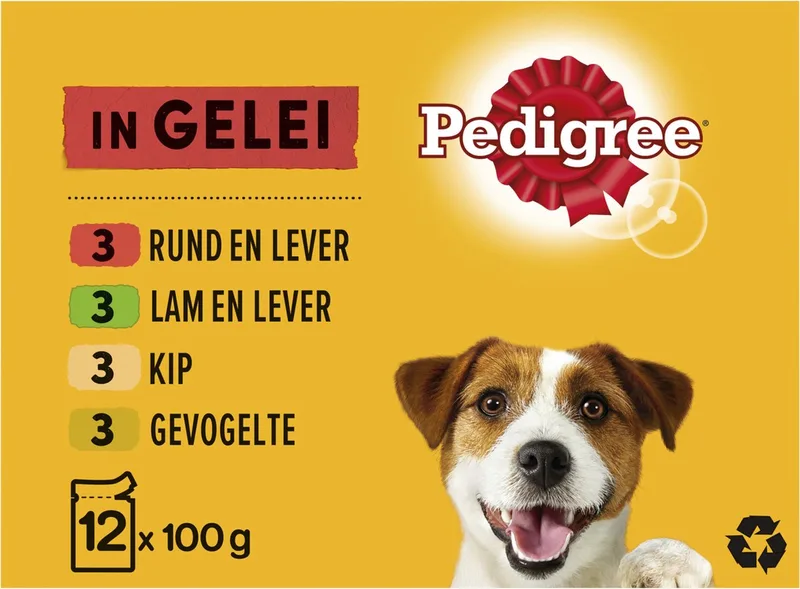 Maaltijdzakjes Adult Favourites In Gelei Multipack - Hondenvoer - 12x100 g by Pedigree – product photo
