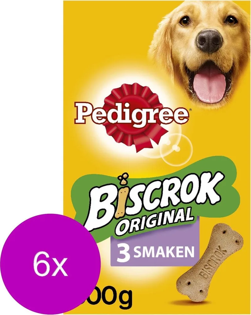 Multi-Biscrok Mergbeen - Hondensnacks - 6 x Kip 500 g från Pedigree – produktbild