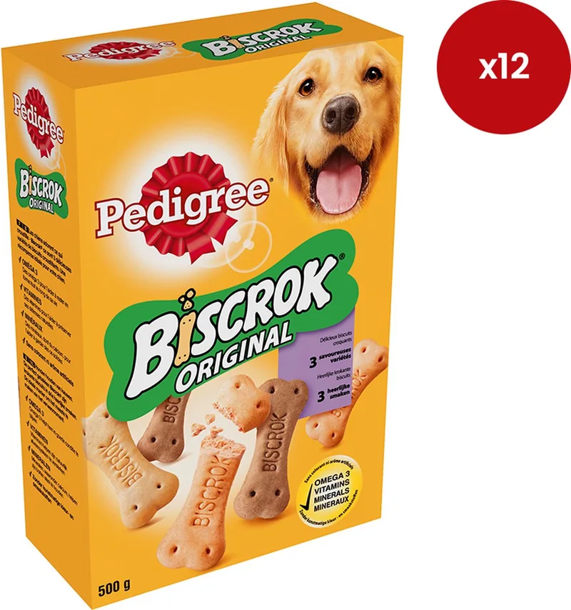 Multi Biscrok Mergbeen - VALUE BUNDLE - Hondensnacks - 12 packs van 500g von Pedigree – Produktfoto