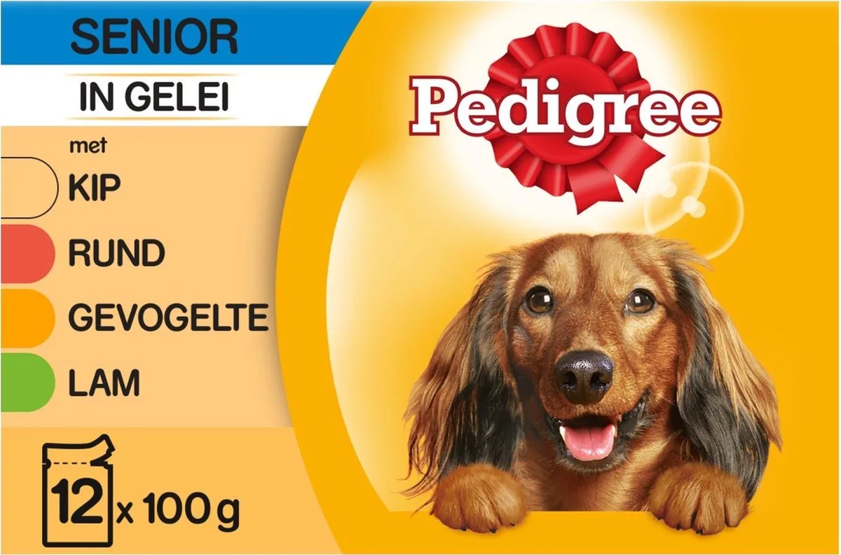 Multipack Maaltijdzakjes Senior 12 x 100 gr van Pedigree – productfoto