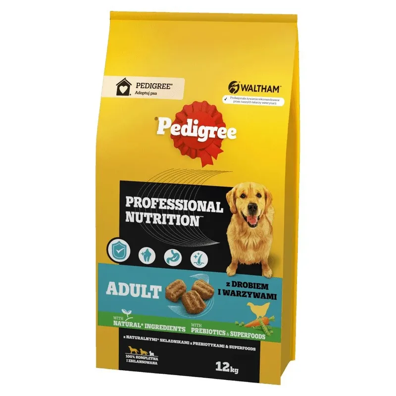 Professionelles Hundefutter Für Ausgewachsene Hunde Mit Geflügel Und Gemüse 12kg by Pedigree – product photo
