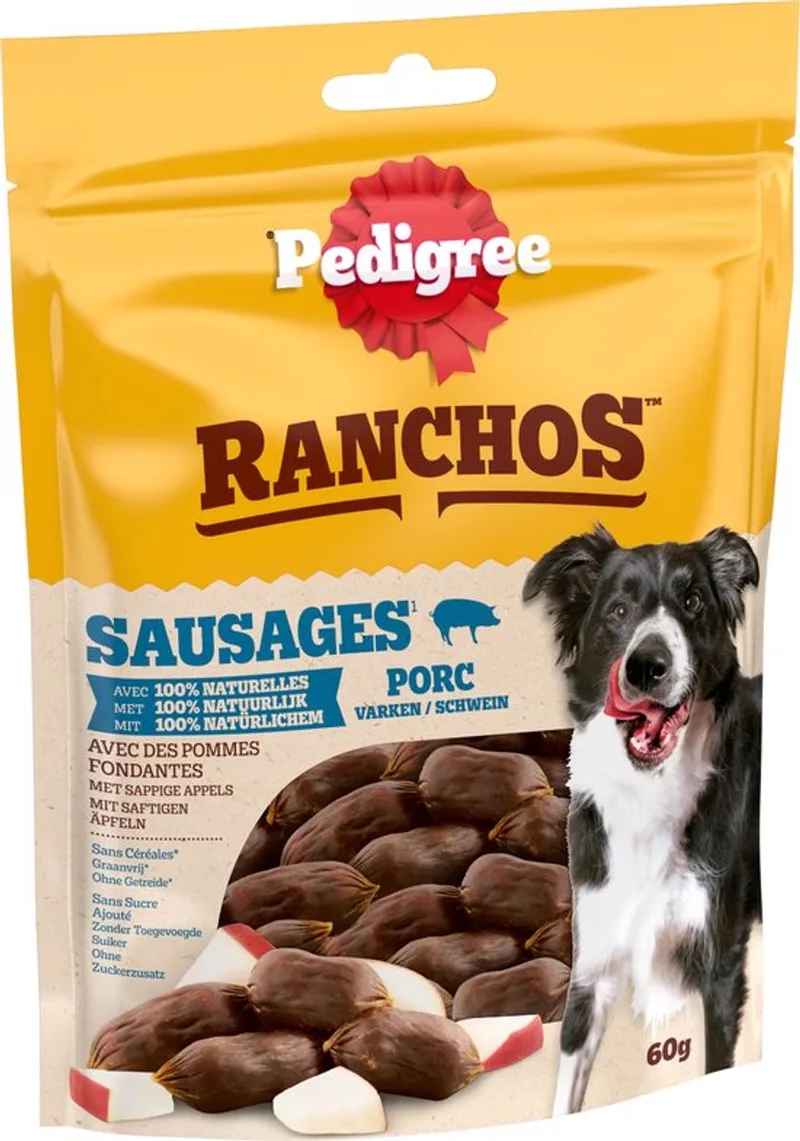 Ranchos Sausages Hondensnack 60g by Pedigree – product photo