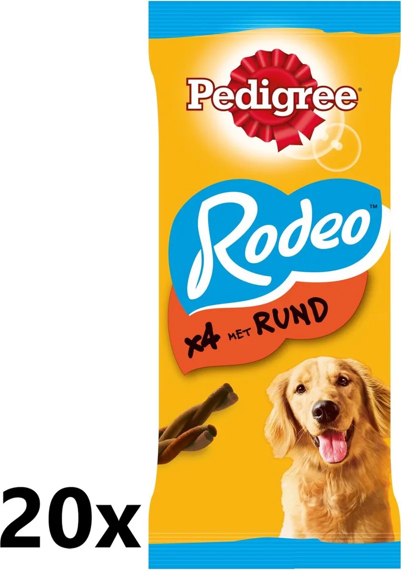 Rodeo - Hondensnacks - Rund - 20x70g de Pedigree – photo produit