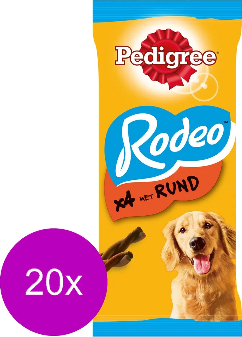 Rodeo Snack 70 g - Hondensnacks - 20 x Rund by Pedigree – product photo