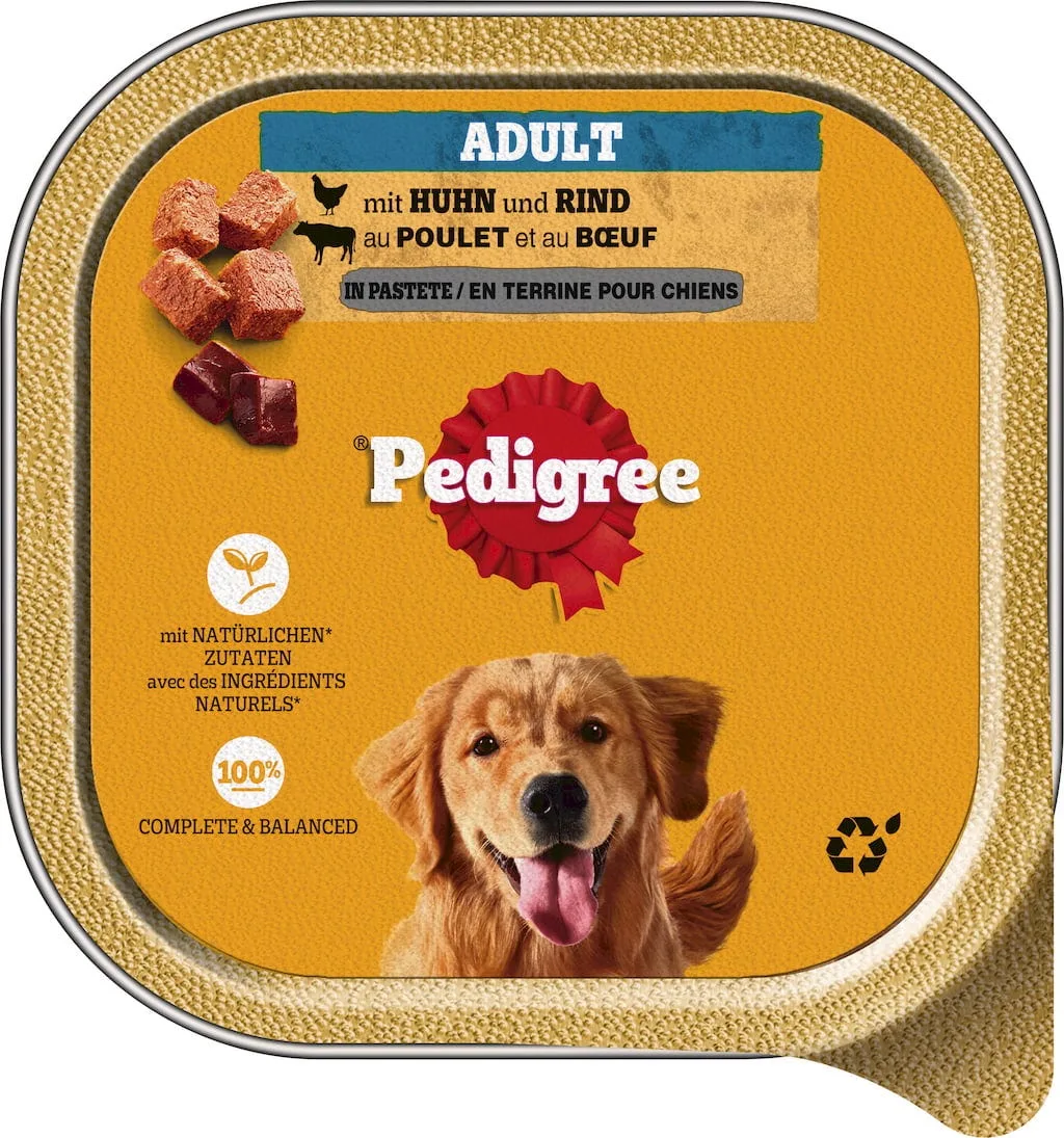Schale Pastete - Huhn und Rind von Pedigree – Produktfoto