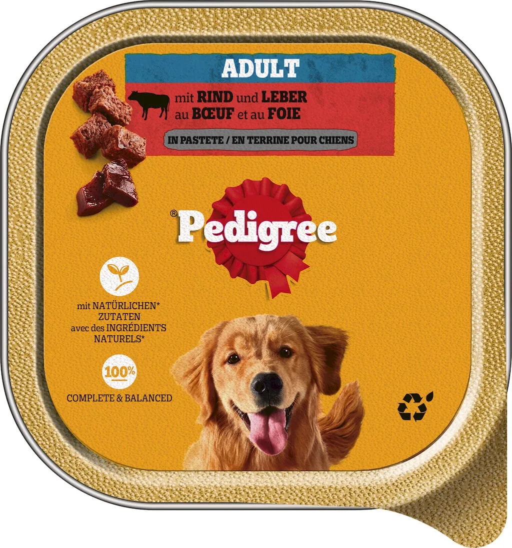 Schale Pastete - Rind und Leber von Pedigree – Produktfoto
