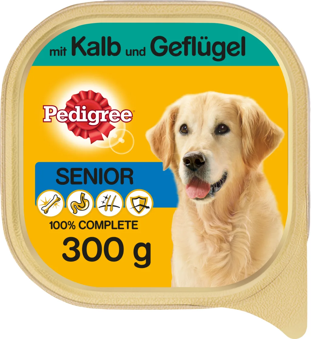 Schale Senior mit Kalb und Geflügel - 300 g von Pedigree – Produktfoto