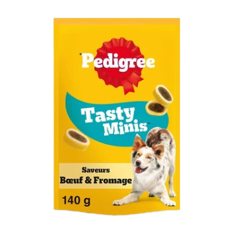 Tasty Minis friandises pour chien au bœuf et au fromage - 140 g von Pedigree – Produktfoto