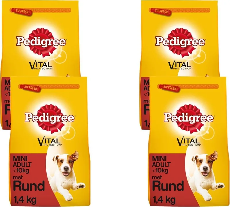 Vital Protection Mini Adult Brokken - Rund & Groenten - Hondenvoer - 4 x 1.4kg by Pedigree – product photo