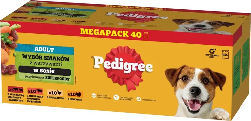 Nourriture Humide Pour Chiens Avec Sauce Au Bœuf Pour Une Protection Vitale 100g 40 Unités de Pedigree – photo produit