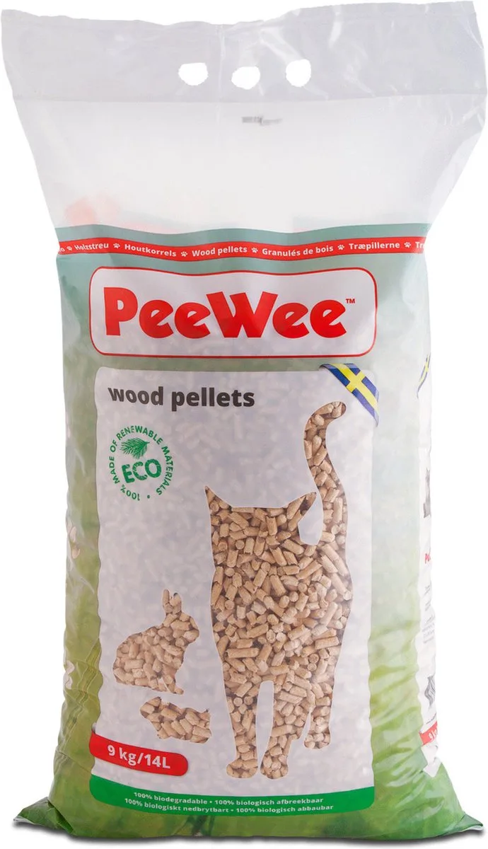 Houtkorrels Kattenbakvulling - 9 kg (14l) by PeeWee – product photo