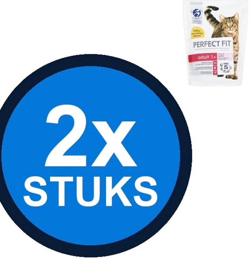 2x Perfect Fit - Adult 1+ Droogvoer Zalm - Kattenvoer - 750g de Perfect Fit – photo produit