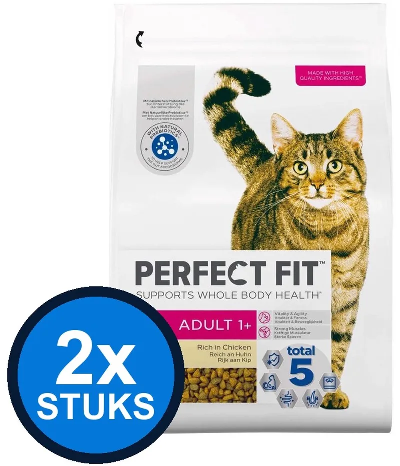 2x Perfect Fit - droog adult kip 2,8kg - Kattenvoer - 2.8 kg von Perfect Fit – Produktfoto