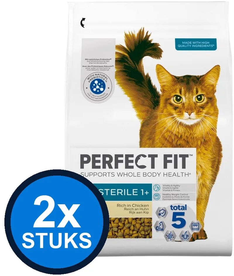 2x Perfect Fit - droog steriel kip 2,8kg - Kattenvoer - 2.8 kg fra Perfect Fit – produktbillede