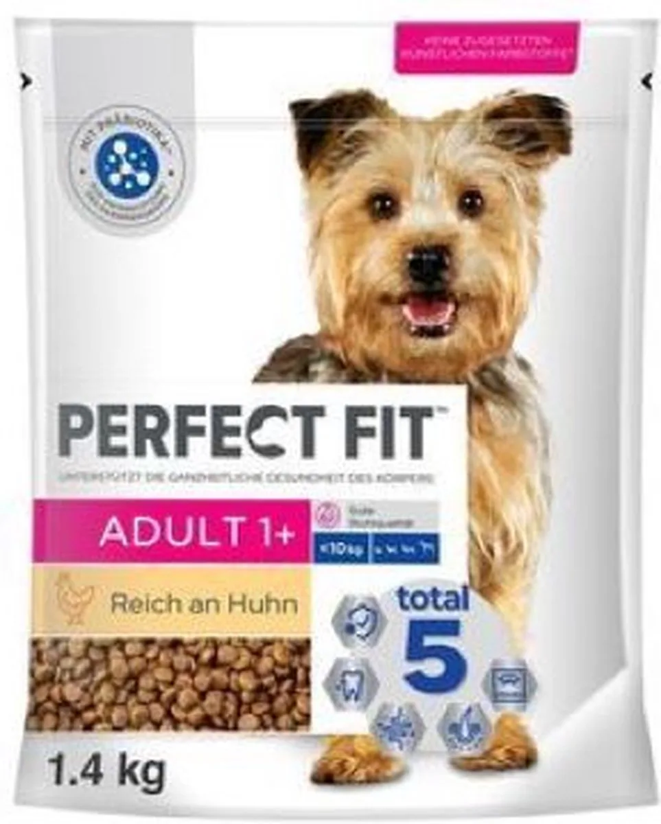 4x Perfect Fit Adult kip (<10 kg) voor honden 1.4kg by Perfect Fit – product photo