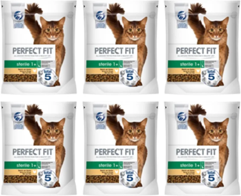 6x - Perfect Fit - Sterile 1+ Kip - Kattenvoer - 750g de Perfect Fit – photo produit