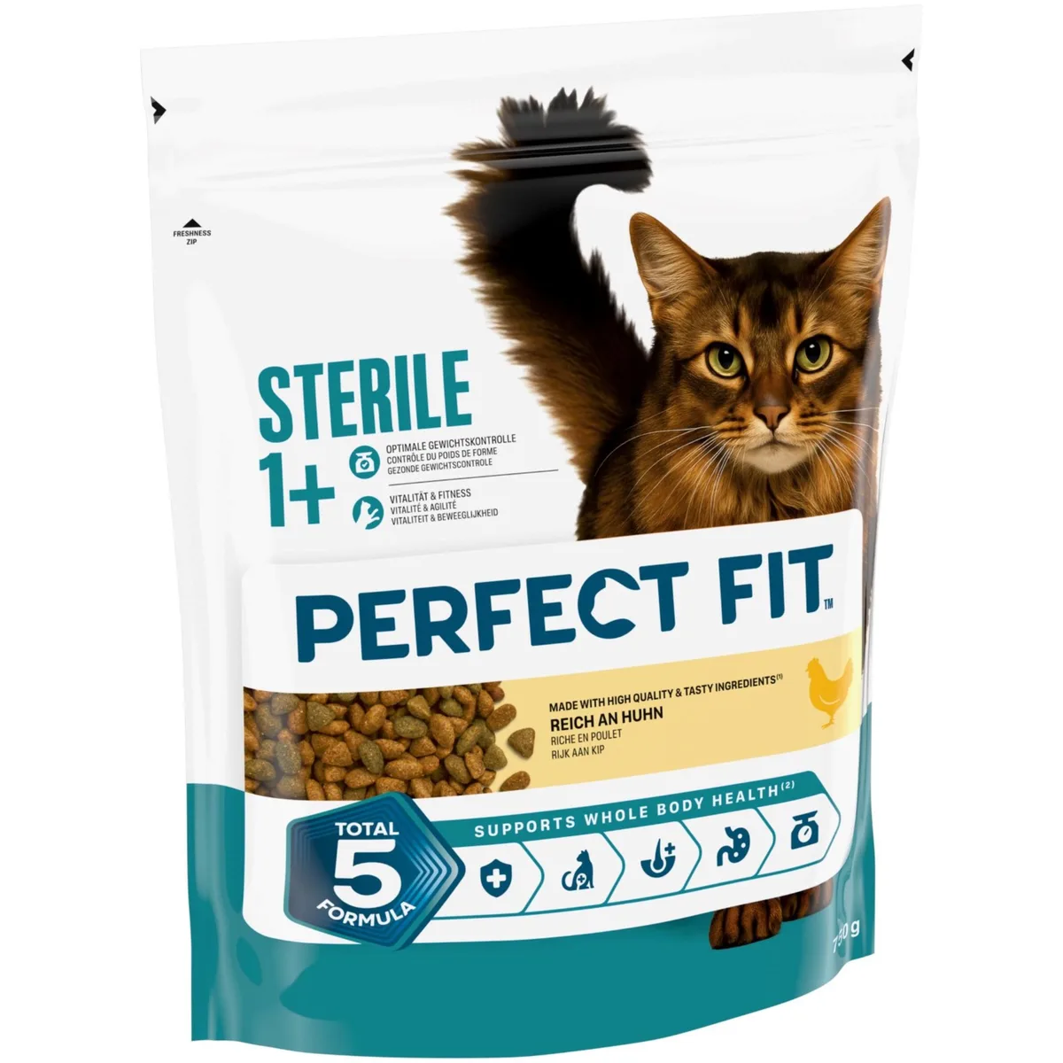 750g Sterile 1+ Rijk aan Kip Perfect Fit Kattenvoer van Perfect Fit – productfoto