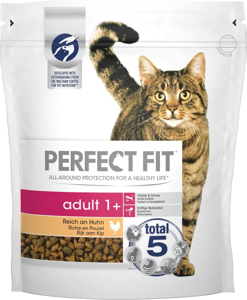 Adult 1+ Brokjes - Kip - Kattenvoer - 3 x 750 g by Perfect Fit – product photo
