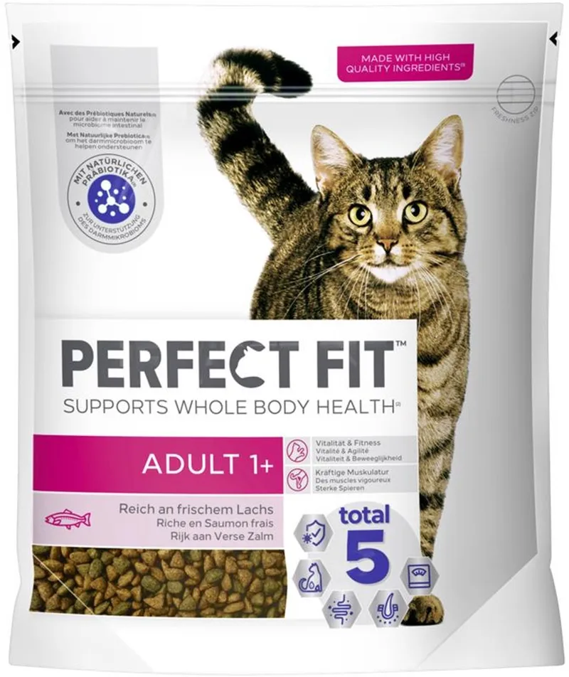 Adult 1+ Brokjes Rijk Aan Verse Zalm Kattenvoer 1,4kg von Perfect Fit – Produktfoto
