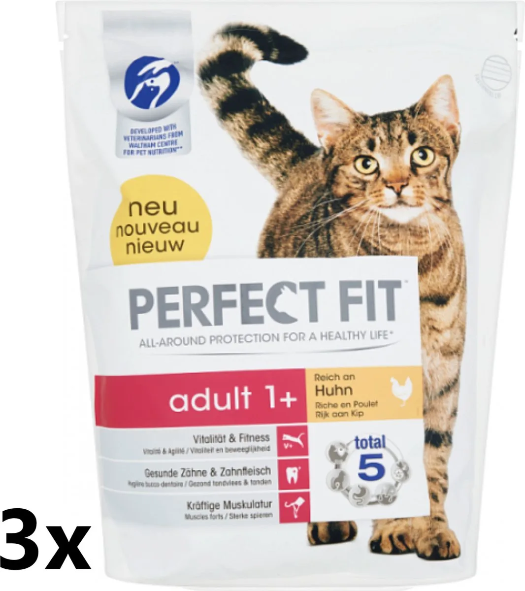 Droogvoer - Adult Kip - 3x1,4kg de Perfect Fit – photo produit