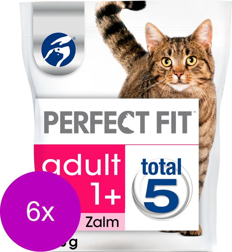 Droogvoer Adult Zalm - Kattenvoer - 6 x 750 g de Perfect Fit – photo produit