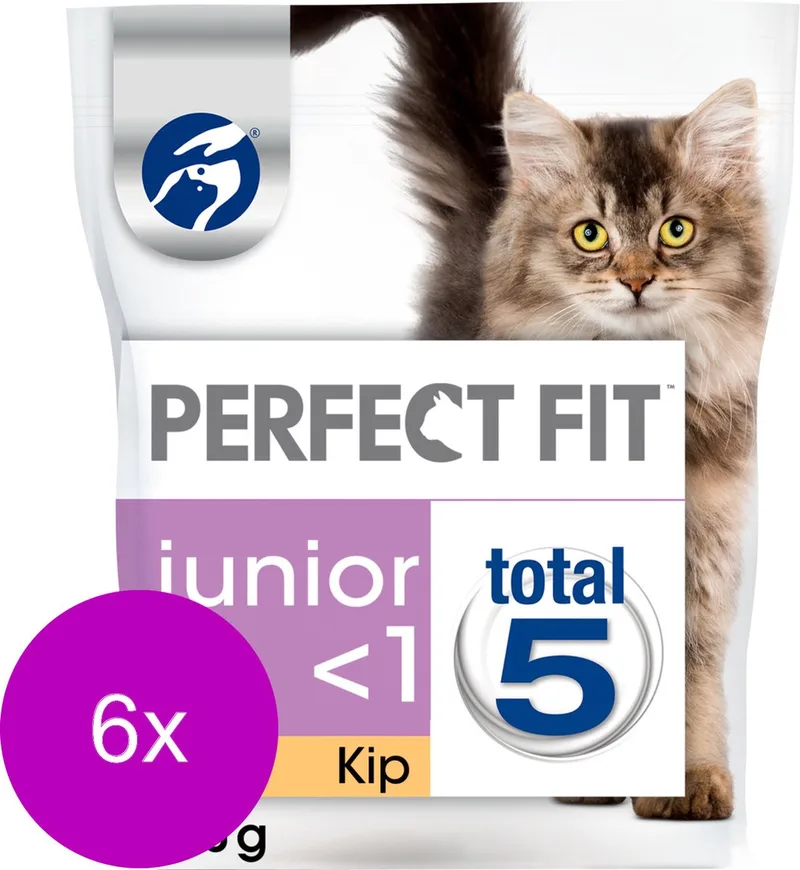 Droogvoer Junior - Kattenvoer - 6 x Kip 750 g by Perfect Fit – product photo