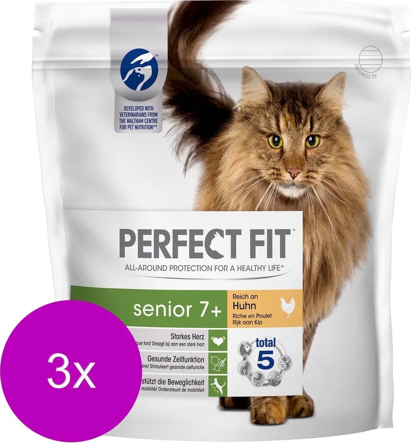 Droogvoer Senior Kip - Kattenvoer - 3 x 1.4 kg von Perfect Fit – Produktfoto