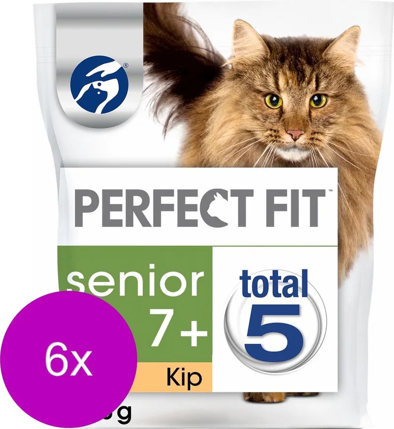 Droogvoer Senior Kip - Kattenvoer - 6 x 750 g de Perfect Fit – photo produit