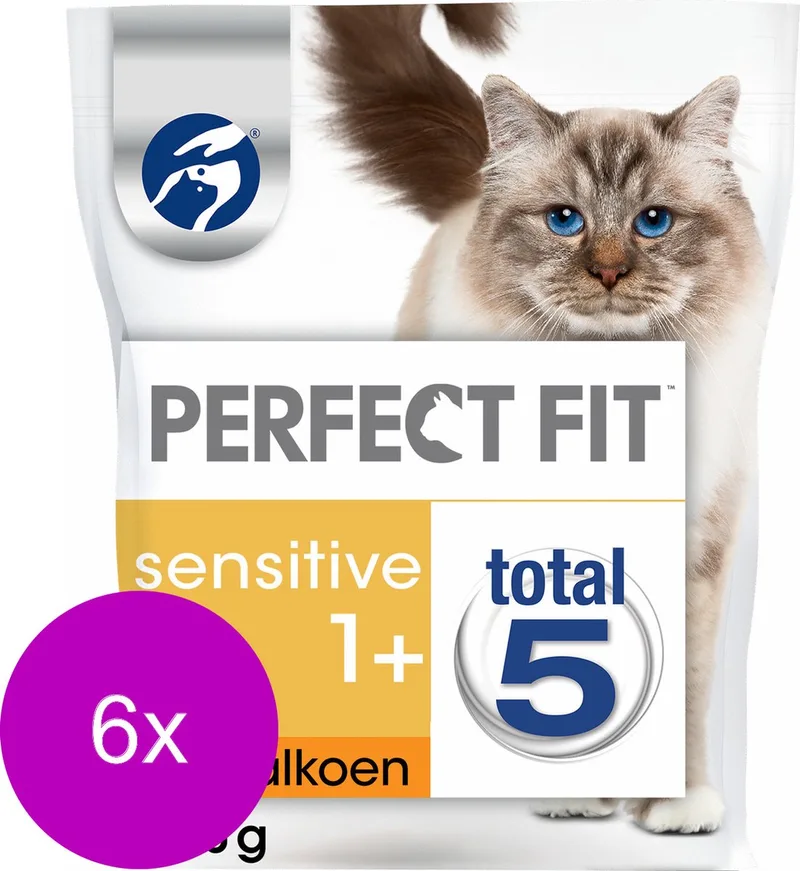 Droogvoer Sensitive Kalkoen - Kattenvoer - 6 x 750 g de Perfect Fit – photo produit