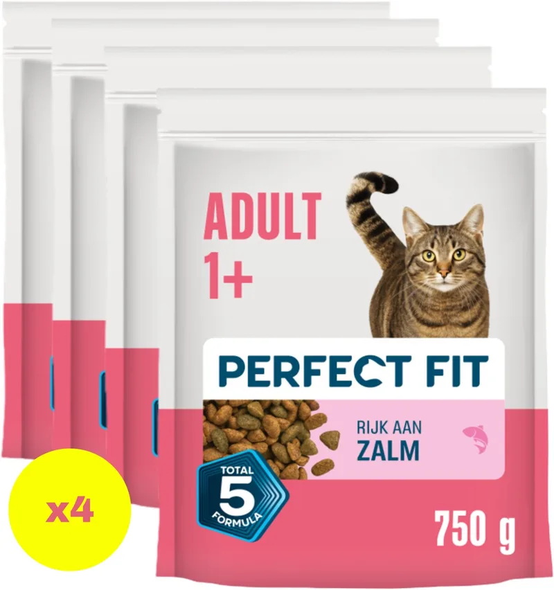 Kattenbrokken - Active Adult - Zalm - 4x750g de Perfect Fit – photo produit