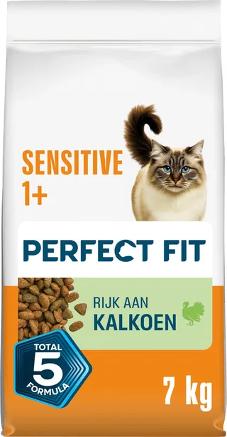 Kattenbrokken - Sensitive Adult - Kalkoen - 7kg de Perfect Fit – photo produit 1 sur 2