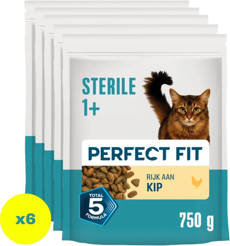 Kattenbrokken - Steriel Adult - Kip - 6x750g by Perfect Fit – product photo