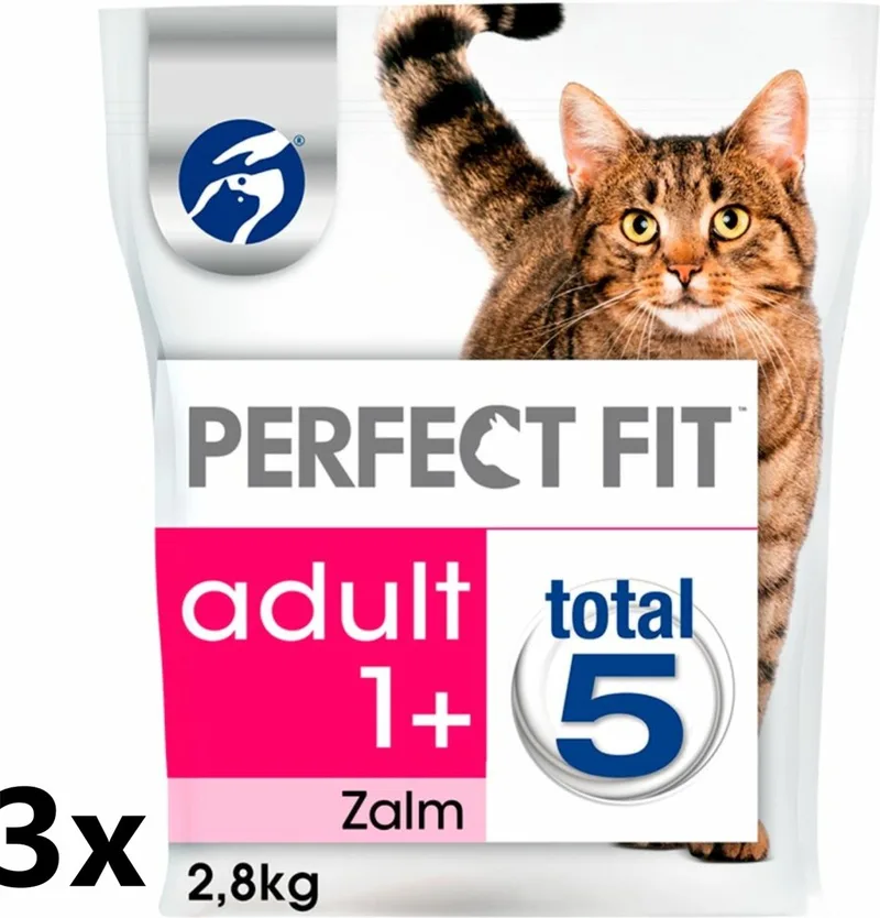Kattenvoer - Adult Zalm - 3x2,8kg de Perfect Fit – photo produit