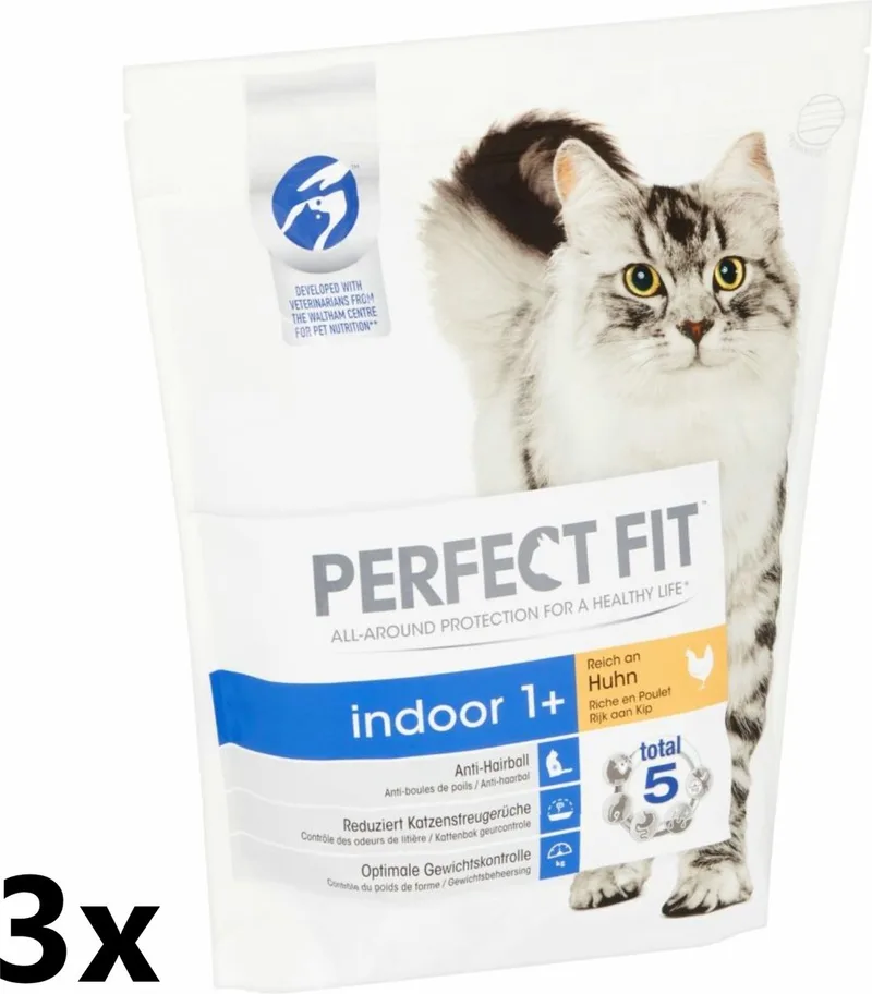 Kattenvoer - Indoor Kip - 3x1,4kg by Perfect Fit – product photo