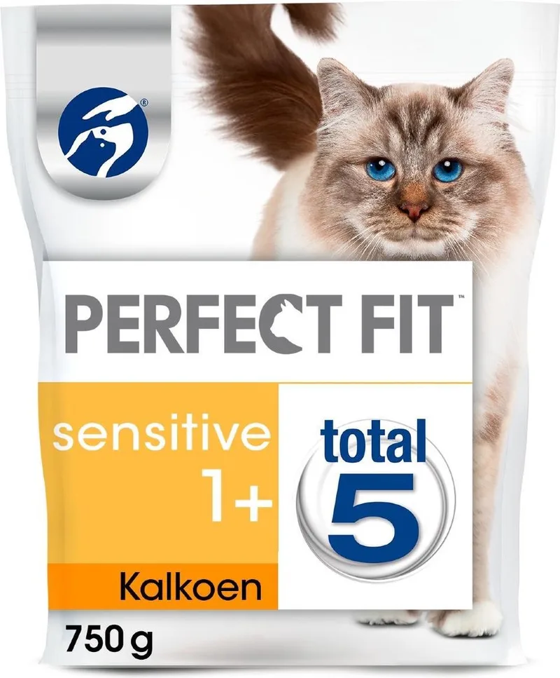 Sensitive Adult 1+ Brokjes - Kalkoen - Kattenvoer - 3 x 750g von Perfect Fit – Produktfoto
